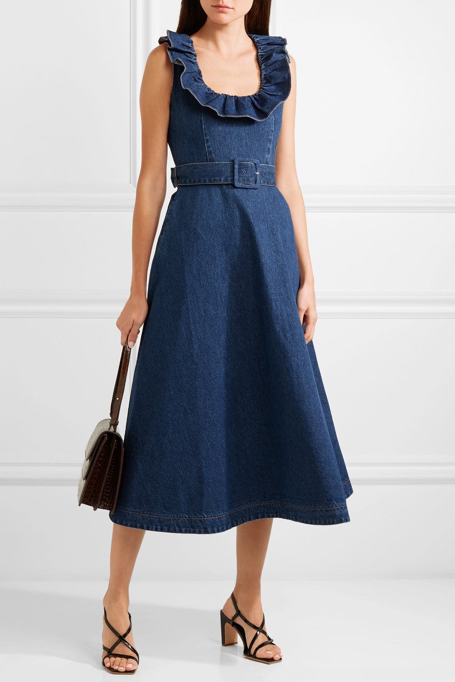 long denim strapless dress Cassidy Midi S Color:Soft Blue The true highlight of BUNDLE-50FOR687 Curves Black Cut Out