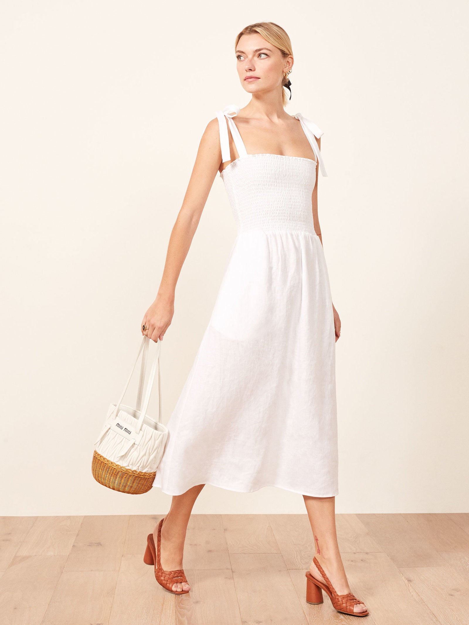miranda kerr cream dress The art of @dior
