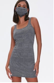 Robe Forever 21 En Tissu écossais Noir Et Blanc, Taille S - Style Décontracté Et Chic Pour Toutes Les Occasions