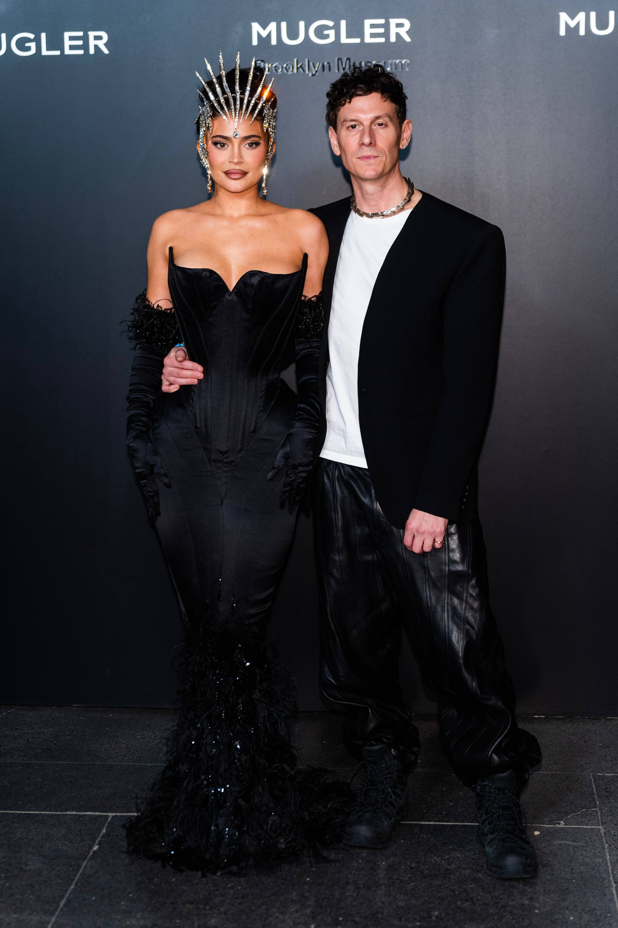kylie jenner black dress with crown Sass & Bide 2000s vintage black white red animal print dress main image 1