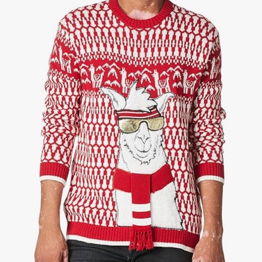 Blizzard Bay Men's Ugly Christmas Sweater Llama