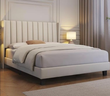 Yaheetech Full Bed Frame Upholstered Platform Bed