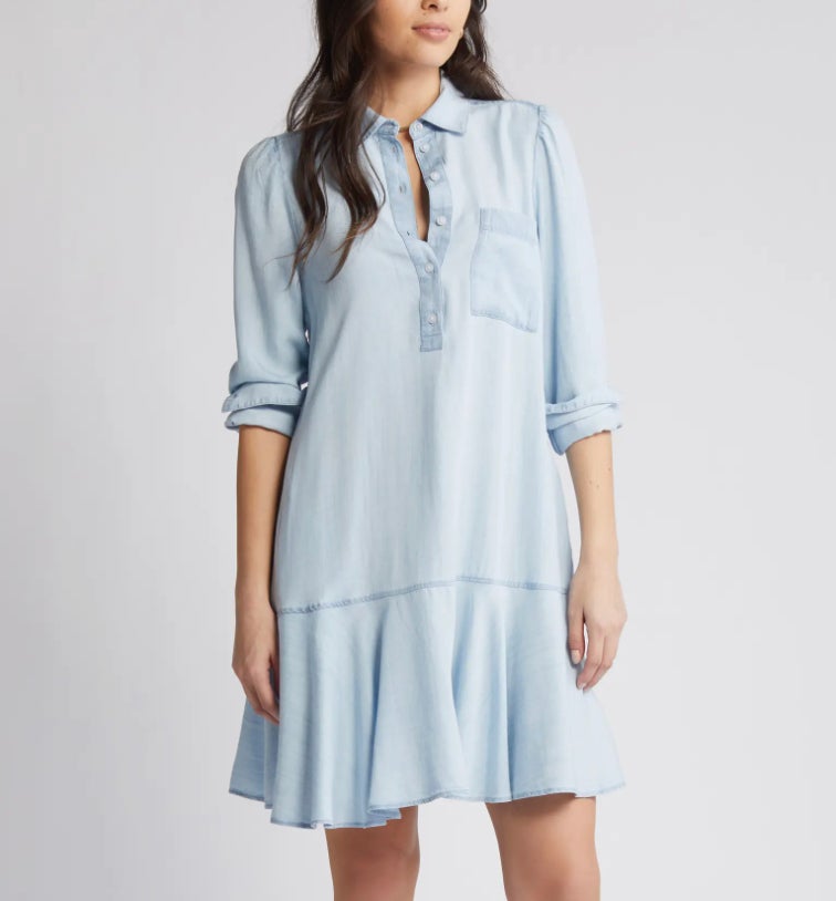 chinese dress ladies DouBCQ Women's Casual Short Sleeve Flowy Pleated Loose Dresses with Pockets  (0-Black, S) at Amazon Women's Clothing store main image 0