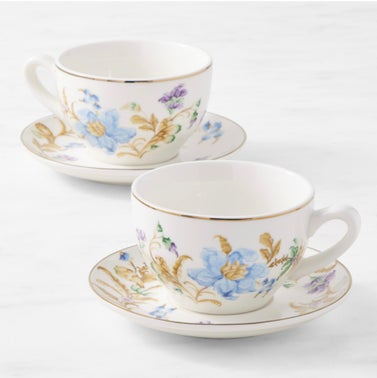 Bridgerton Floral Teacup and Saucer (Set of 2)
