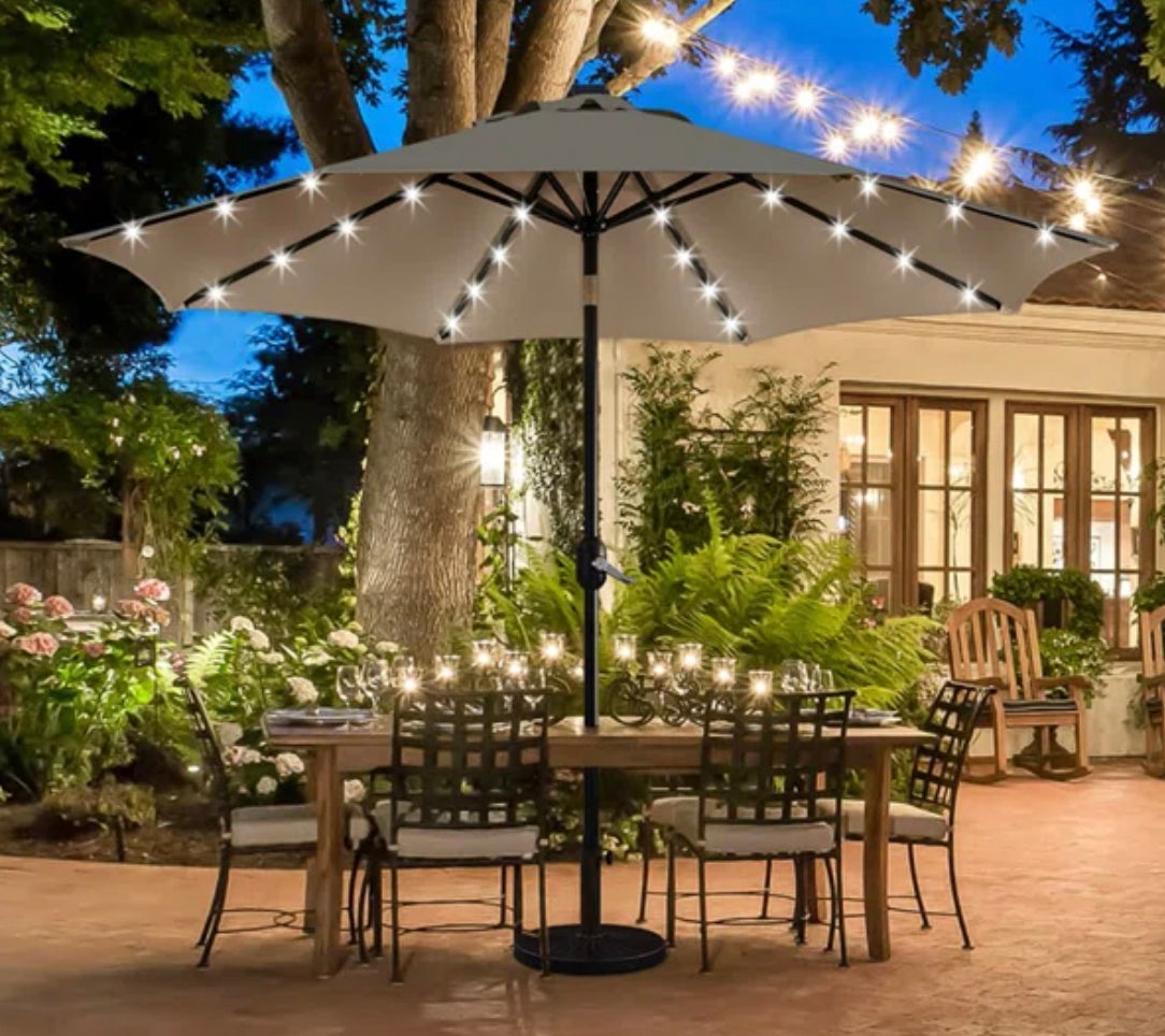 4 inch patio umbrellas Semi-Auto Patio Table Umbrellas