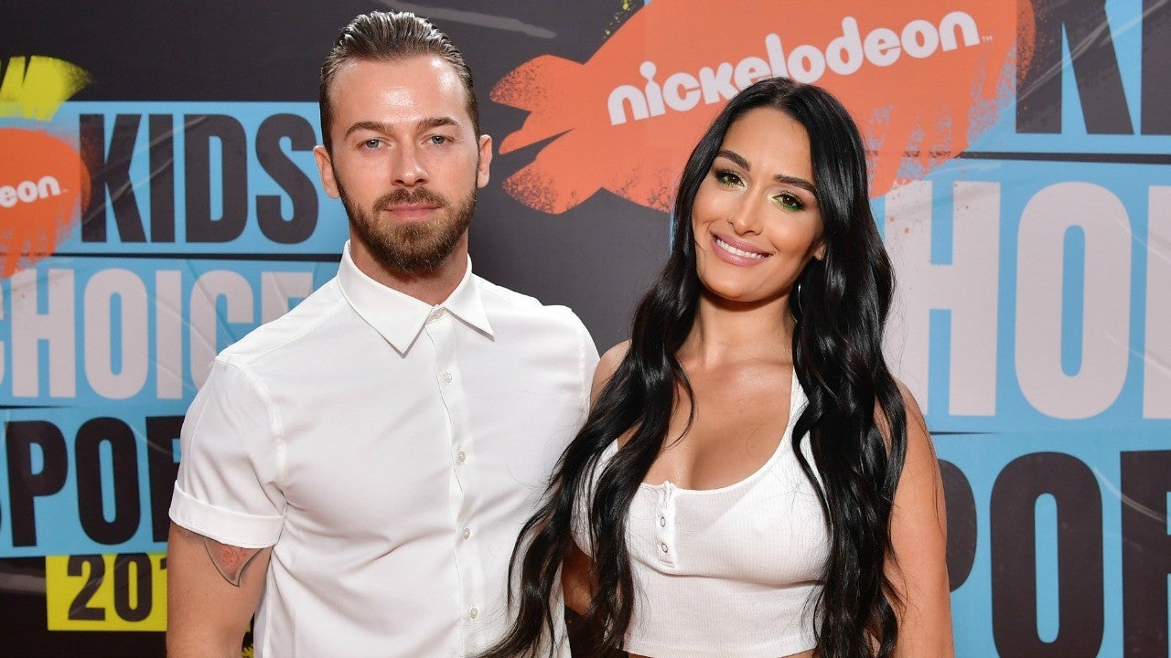 Nikki Bella and Artem Chigvintsev Make Their Red Carpet Debut as a