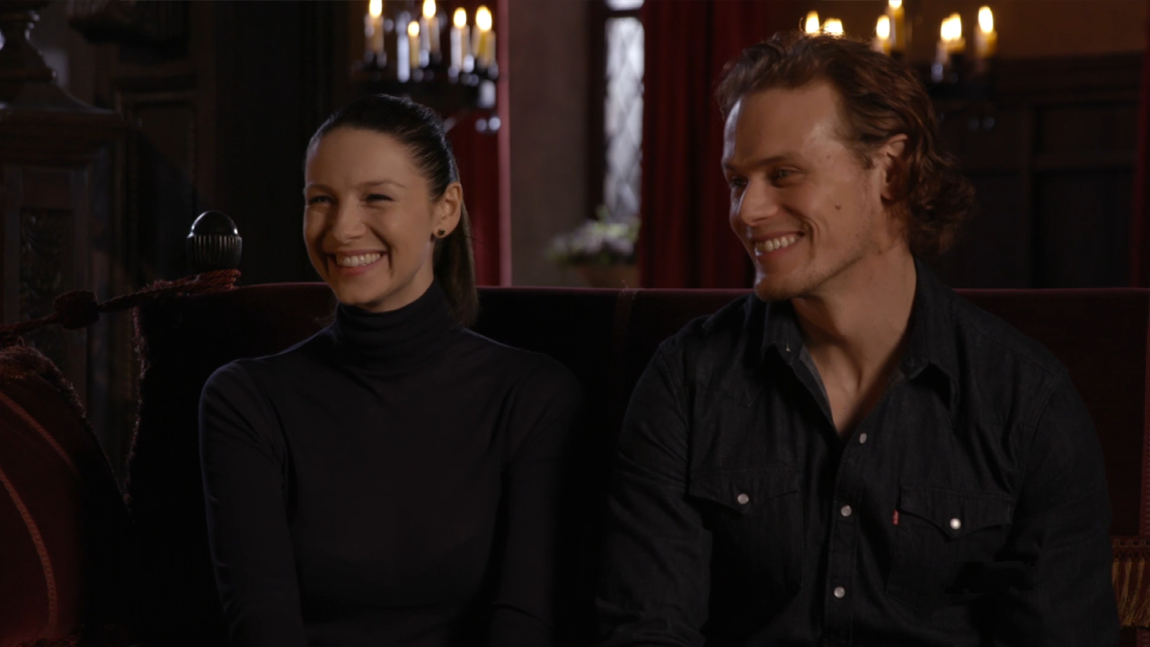 Exclusive Outlander Stars Sam Heughan And Caitriona Balfe Promise More Romance And Surprises