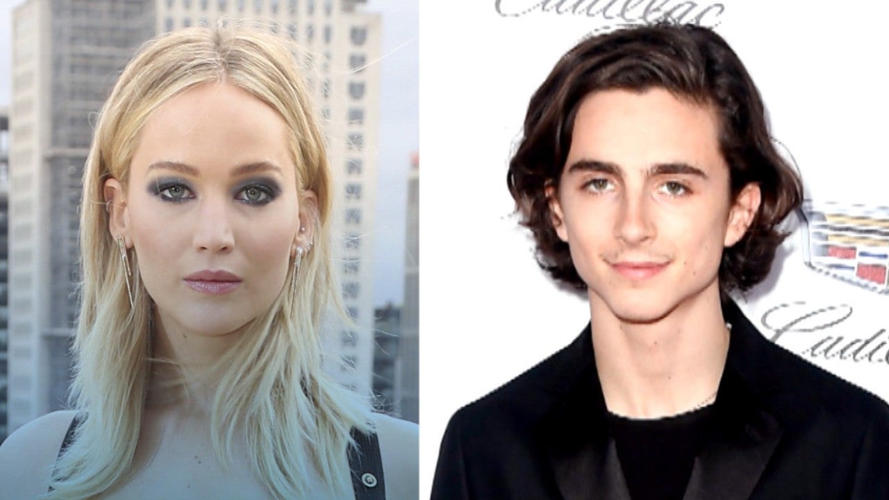 jennifer lawrences reaction  timothee chalamet wanting