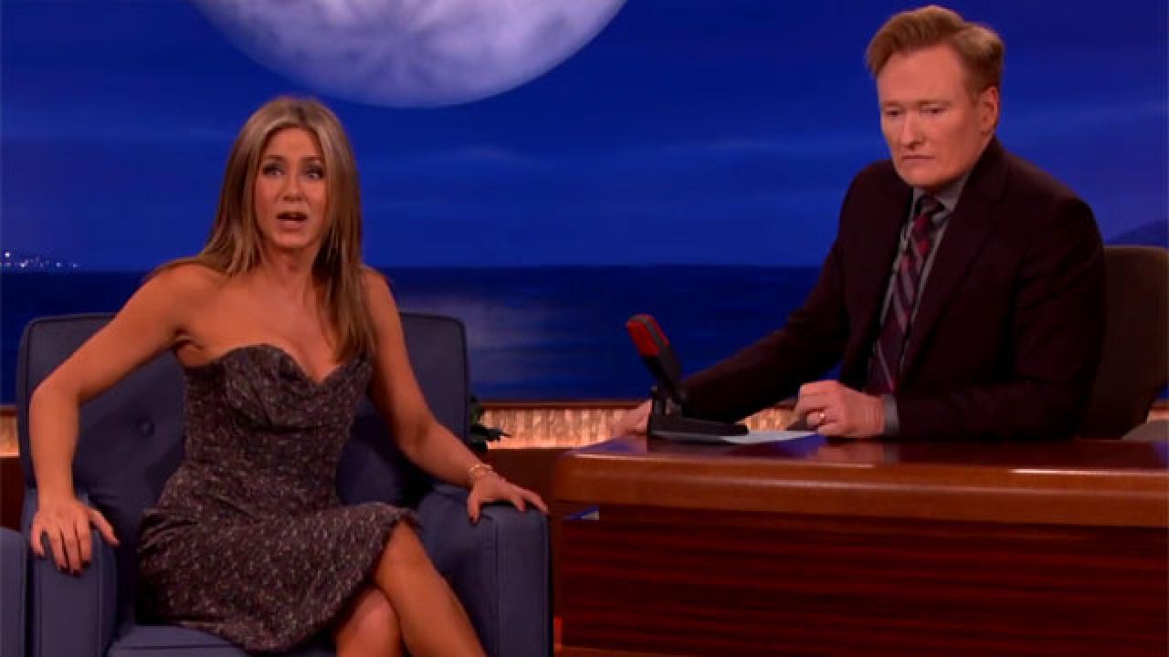 Jennifer Aniston Shocks Conan OBrien with Sex Toy Necklace Entertainment Tonight