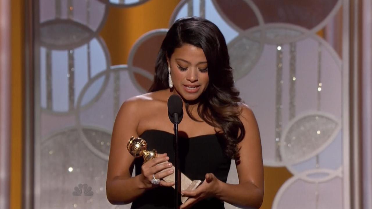2015 Golden Globes Gina Rodriguez Made Us All Cry With Her Incredible
