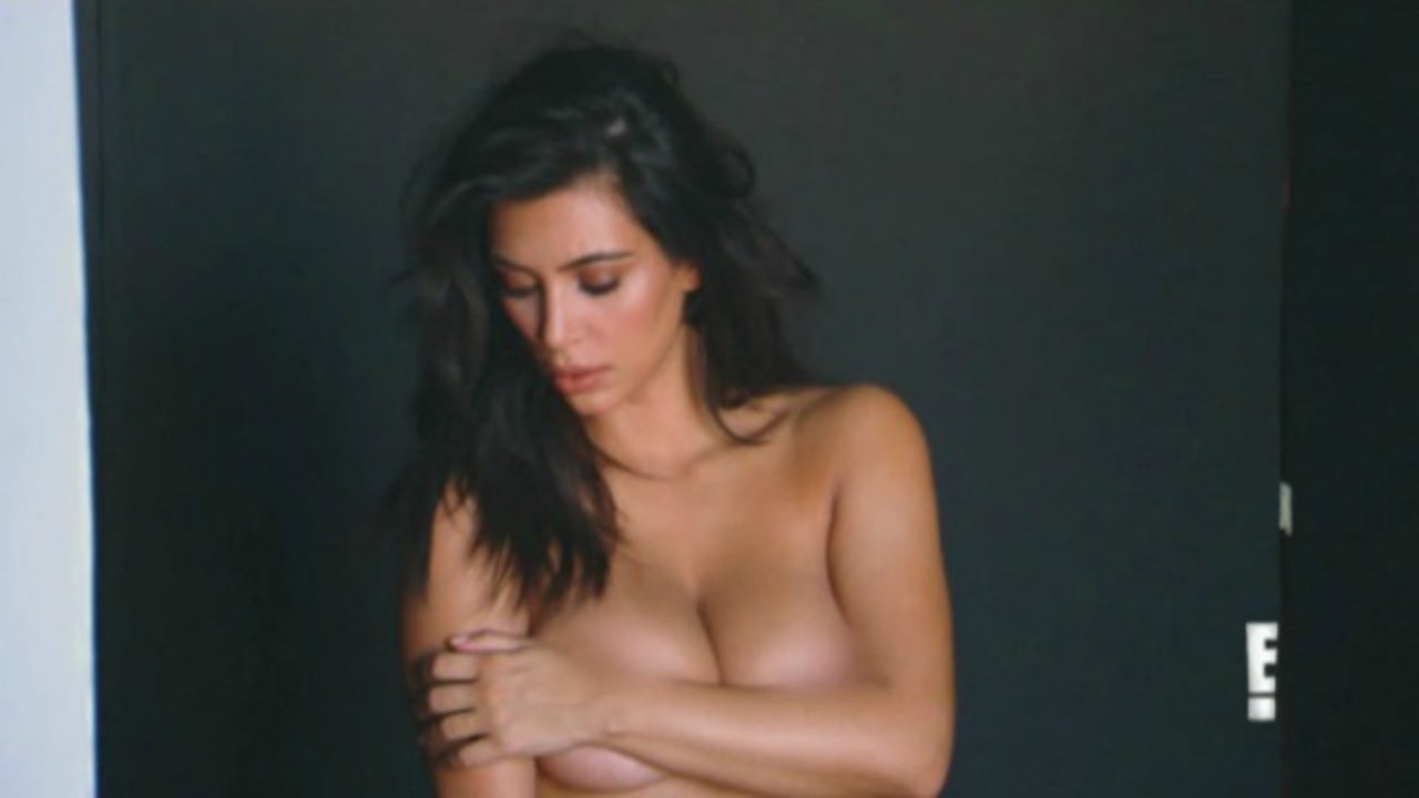 Kim Kardashian Pregnant Naked - Kim Kardashian Poses Fully Nude for Photo Shoot in 'KUTWK' Premiere |  Entertainment Tonight