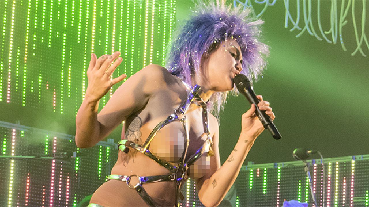 Molly Cyrus Porn - NSFW! Miley Cyrus Gets Naked - Kind Of - On Stage for First 'Dead Petz'  Performance | Entertainment Tonight