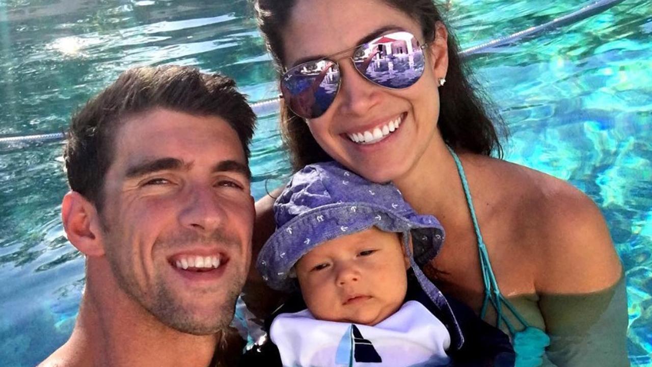 Michael Phelps&#39; Infant Son Boomer Hits the Pool With His Olympian Father -- See the Pics ...