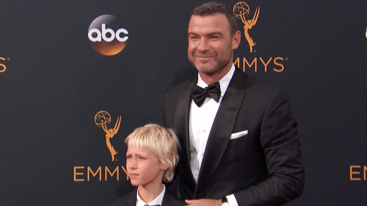 Super Proud Papa Liev Schreiber Brings Son Sasha to the Emmys