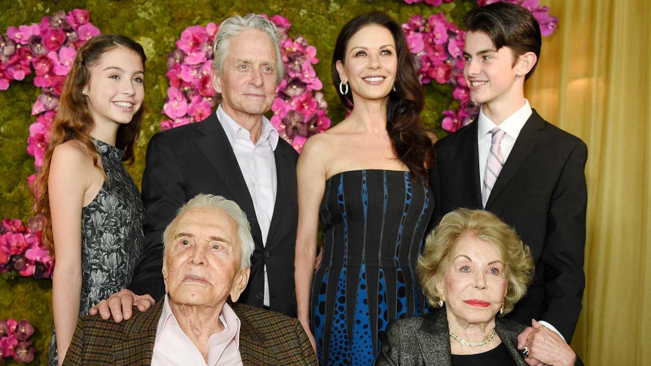 Michael Douglas Celebrates Dad Kirk's 100th Birthday With Wife