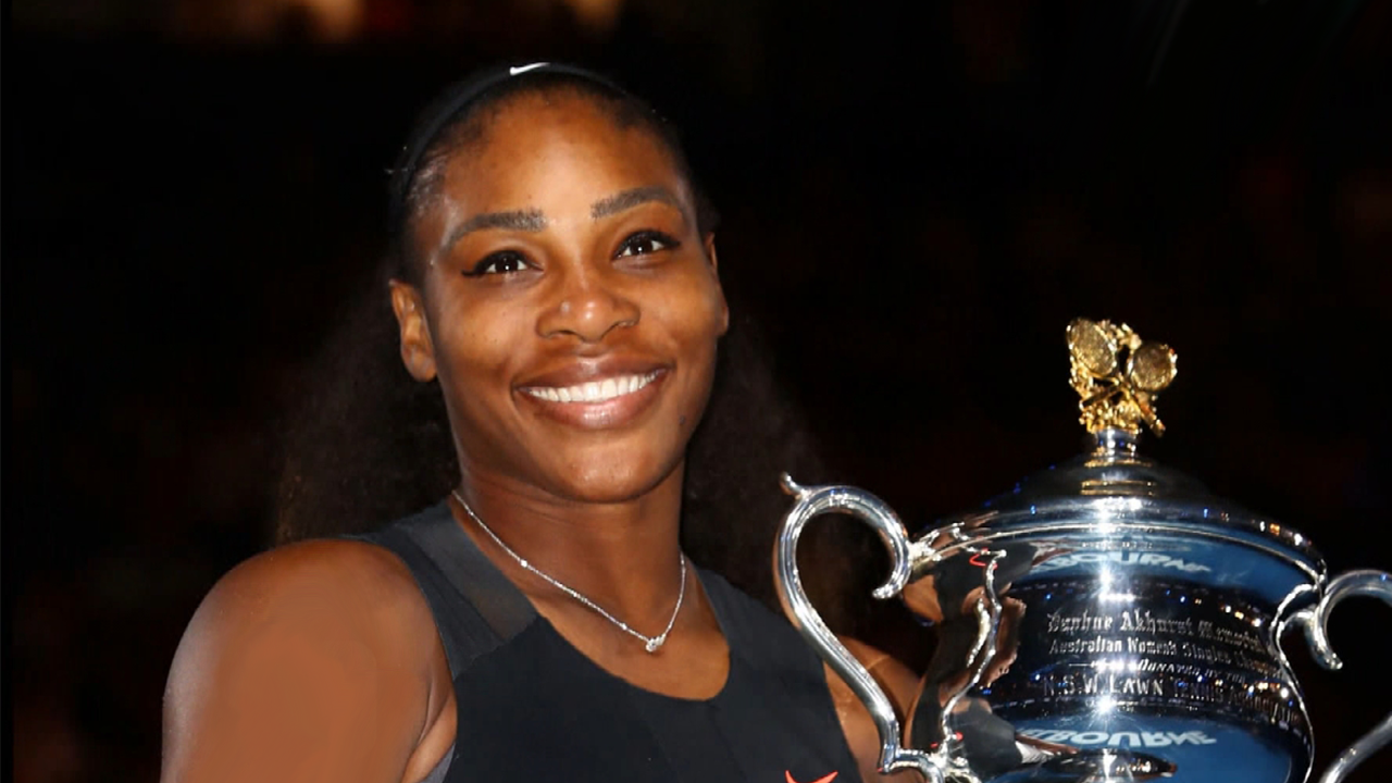 Pregnant Serena Williams Shows Growing Baby Bump in American Flag