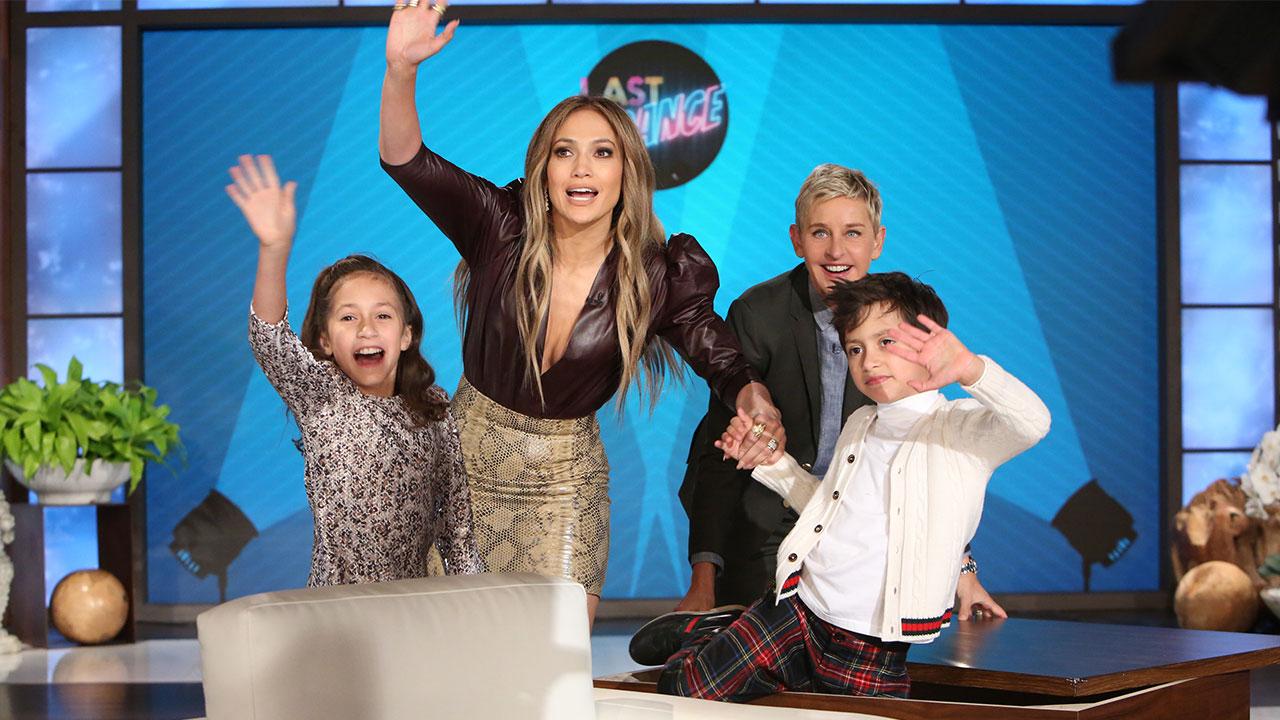 Jennifer Lopez S Twins Steal The Show On Ellen As She Opens Up About Meeting Boyfriend Alex Rodriguez Entertainment Tonight