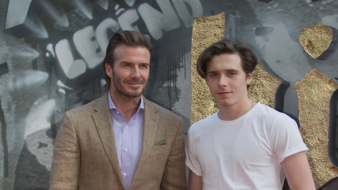 Brooklyn Beckham Supports Dad David Beckham at London Premiere of 'King ...