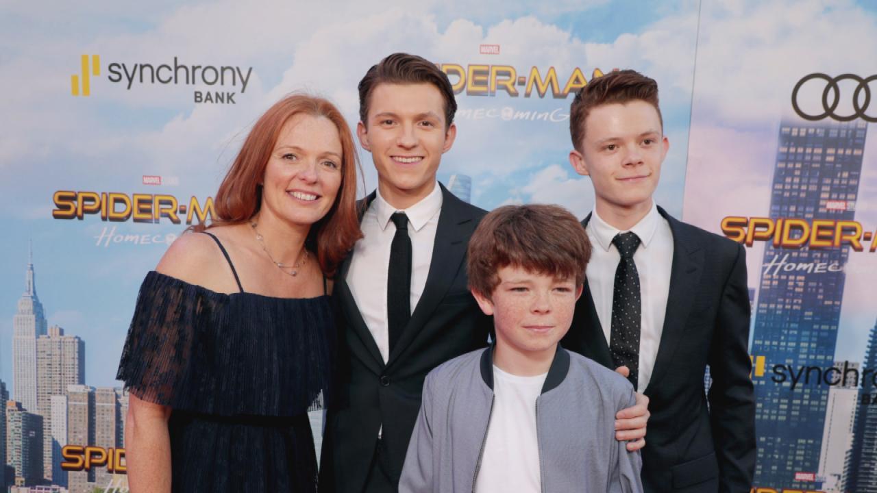 Tom Holland Adorably Brings His Family to the 'Spider-Man: Homecoming