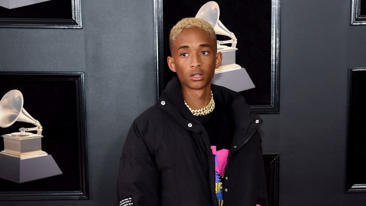 Jaden Smith Brightens Up GRAMMYs Red Carpet in 'Raw' Neon Ensemble