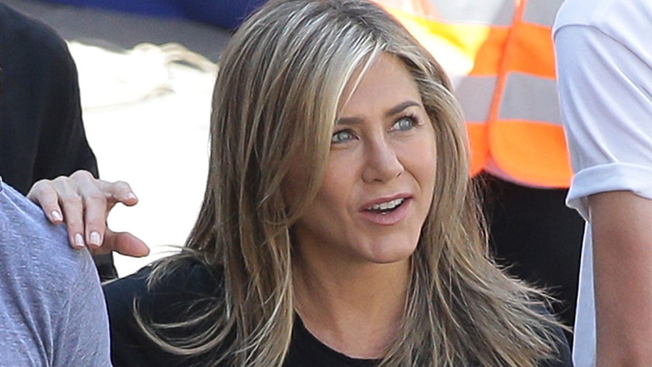 Jennifer Aniston Wears Daisy Dukes on Set in Italy 