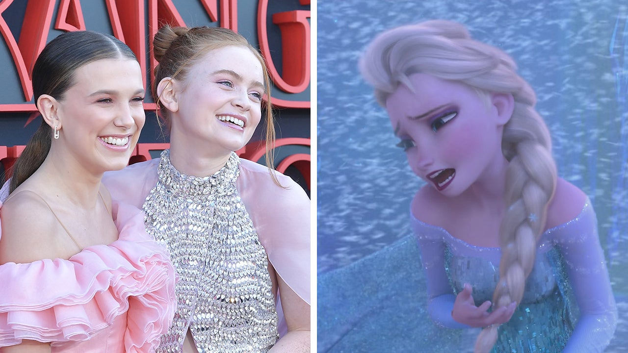 Millie Bobby Brown and Sadie Sink Recreate 'Frozen' Scene on 'Stranger