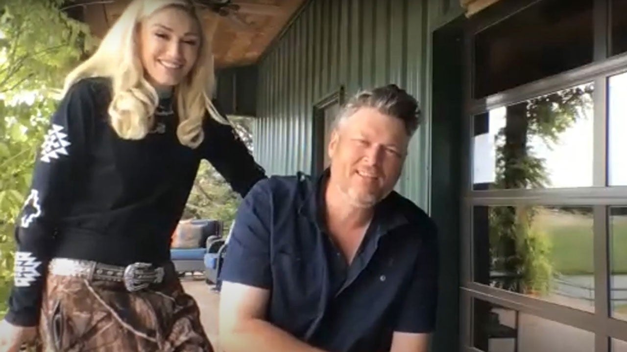 Gwen Stefani Gives Blake Shelton A Quarantine Haircut On The Tonight Show With Jimmy Fallon Entertainment Tonight