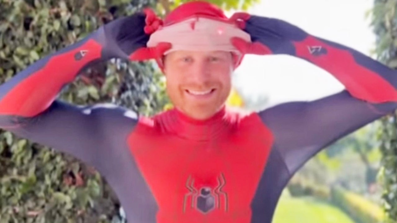 Prince Harry Delivers Message to Kids Dressed as Spider-Man
