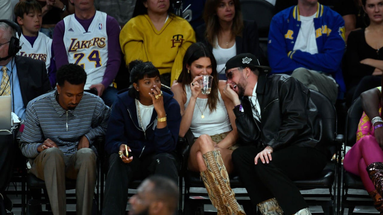 Kendall Jenner and Bad Bunny Get Cozy Sitting Courtside at Lakers Game