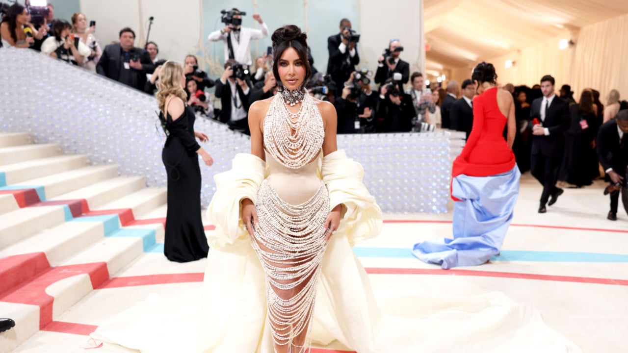 Kim Kardashian is Dripping in Pearls at the 2023 Met Gala ...