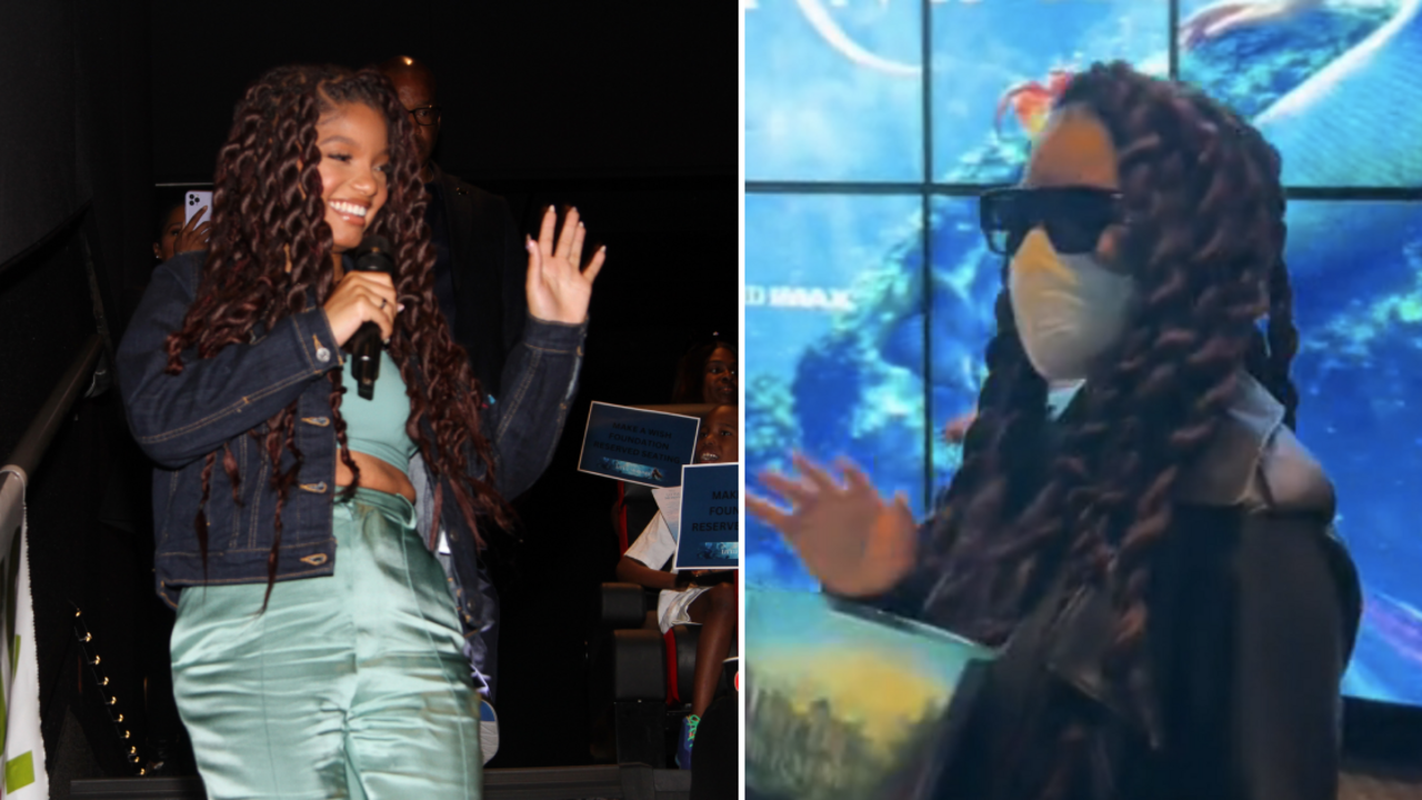 Halle Bailey Sneaks Into Theater to See 'The Little Mermaid': See Her Disguise!
