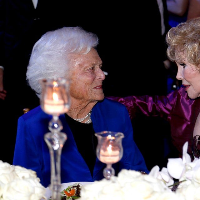  Honoree Barbara Bush and Joanne King Herring attend the UNICEF Audrey Hepburn Society Ball on November 6, 2015 in Houston, Texas.