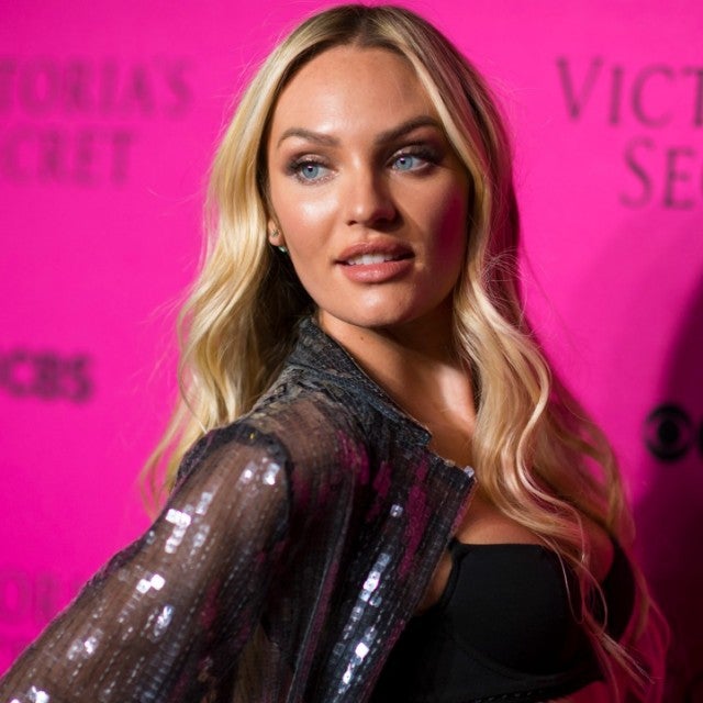Candice Swanepoel attends the 2017 Victoria's Secret Fashion Show viewing party pink carpet at Spring Studios on November 28, 2017 in New York City.