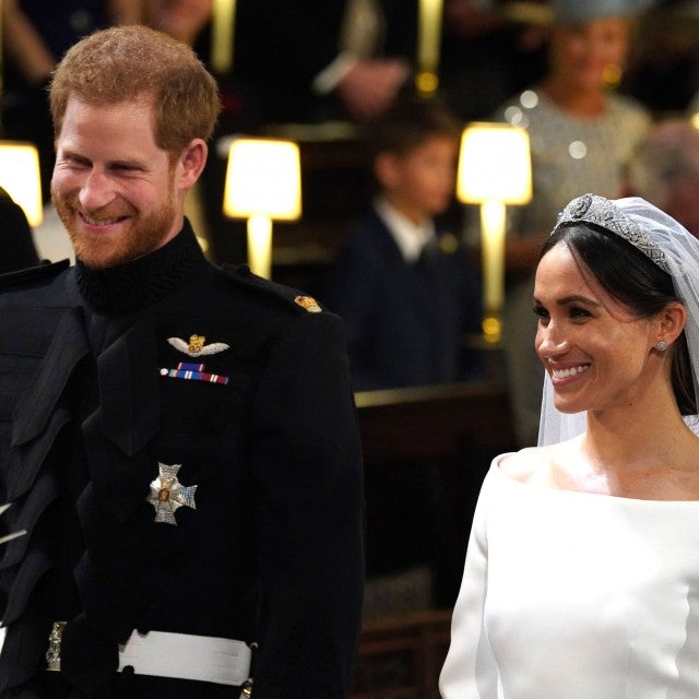 Prince Harry and Meghan Markle at altar