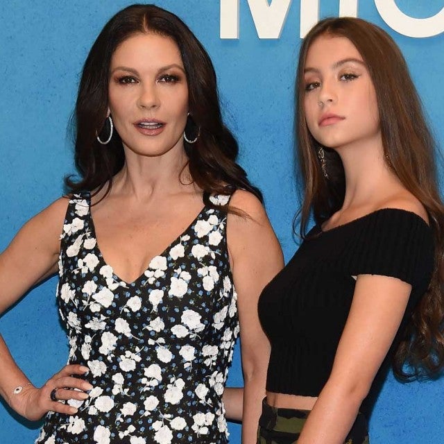 Catherine Zeta-Jones and daughter Carys Zeta Douglas at 2018 NYFW