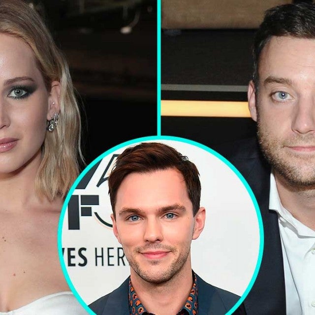 Jennifer Lawrence and boyfriend Cooke Maroney with ex Nicholas Hoult (inset)