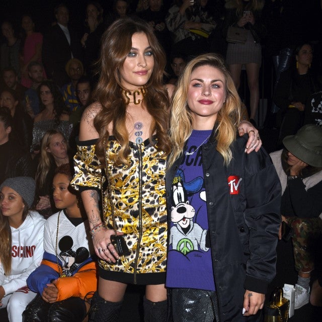 Paris Jackson and Frances Bean Cobain attend the Moschino x H&M fashion show on Oct. 24, 2018.