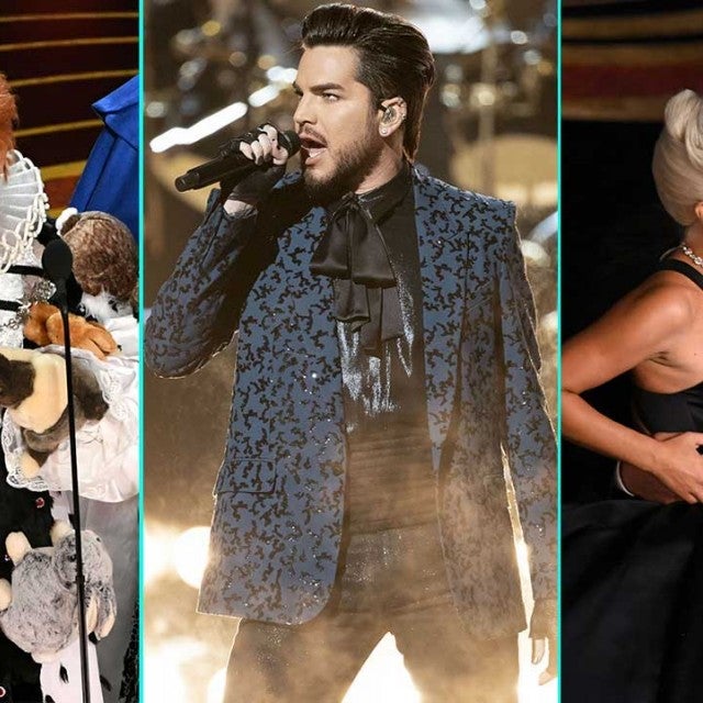 Melissa McCarthy, Adam Lambert, Lady Gaga and Bradley Cooper at the 2019 Oscars