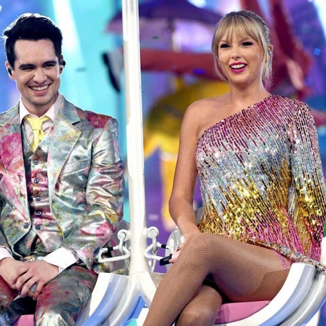 Taylor Swift and Brendon Urie perform at the 2019 Billboard Music Awards in Las Vegas