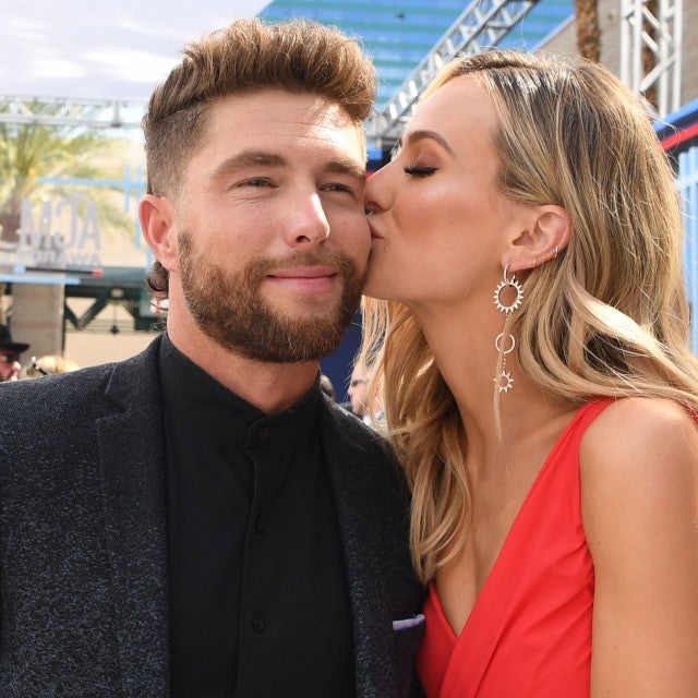 Lauren Bushnell and Chris Lane at the 54th Academy Of Country Music Awards 