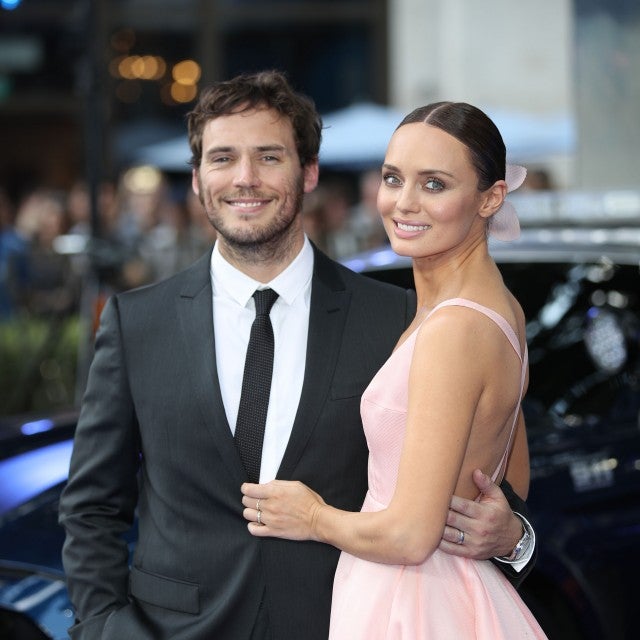 Sam Claflin and Laura Haddock at the global premiere of "Transformers: The Last Knight" in 2017 