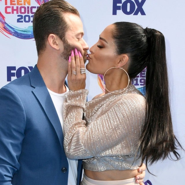 Nikki Bella and Artem Chigvintsev Kiss at the 2019 Teen Choice Awards