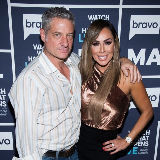 Rick Leventhal and Kelly Dodd at WWHL in october 2019