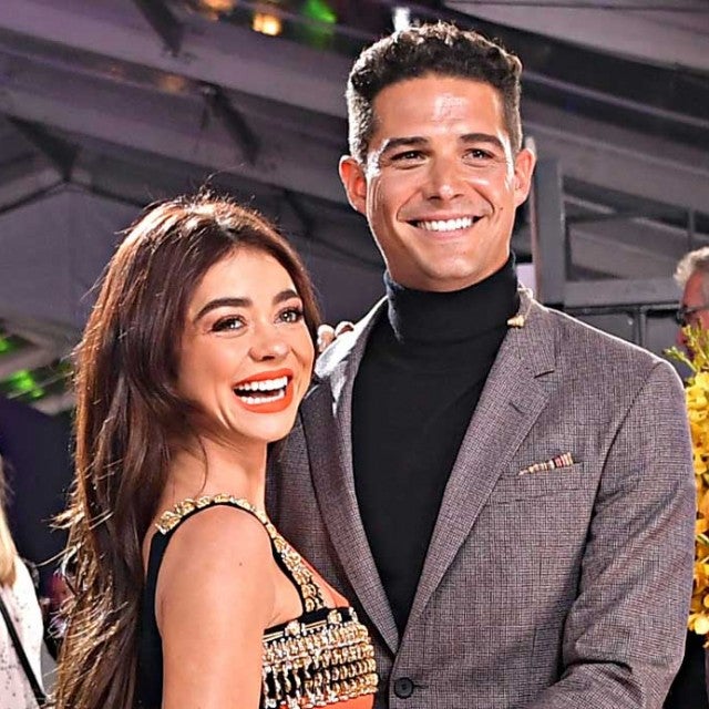 Sarah Hyland and Wells Adams in November 2019