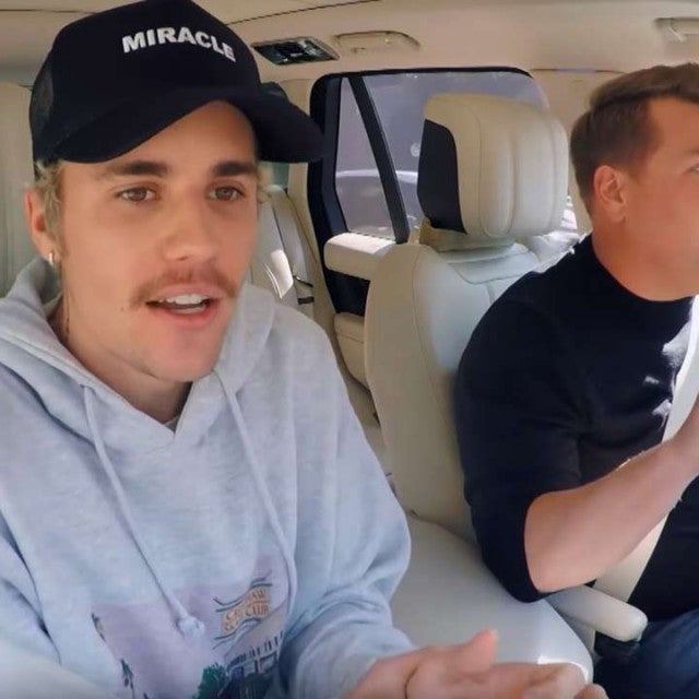 Justin Bieber and James Corden on 'Carpool Karaoke'