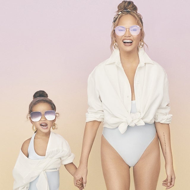 Chrissy Teigen and Luna in Quay campaign 1280