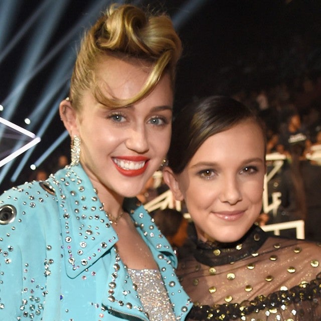 Miley Cyrus and Millie Bobby Brown
