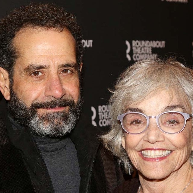 Tony Shalhoub and wife Brooke Adams pose at the opening night of "A Soldier's Play" on Broadway at The American Airlines Theatre on January 21, 2020 in New York City. 