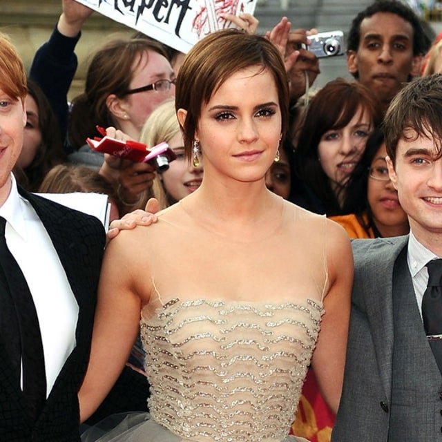 Rupert Grint, Emma Watson and Daniel Radcliffe at the World Premiere of Harry Potter and The Deathly Hallows - Part 2 