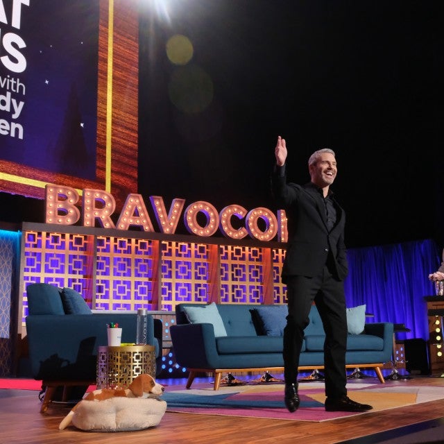 Andy Cohen on stage at the first-ever BravoCon in 2019.